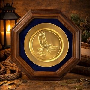 Gunther Granget Freedom and Justice Soaring 24K Gold Plate American Heritage